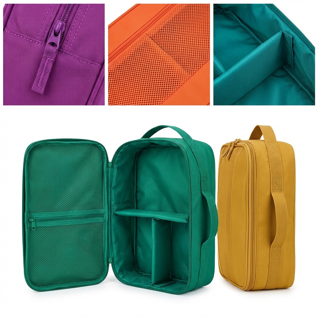 Odor-Blocking Ventilated Shoe Pouch for Travel