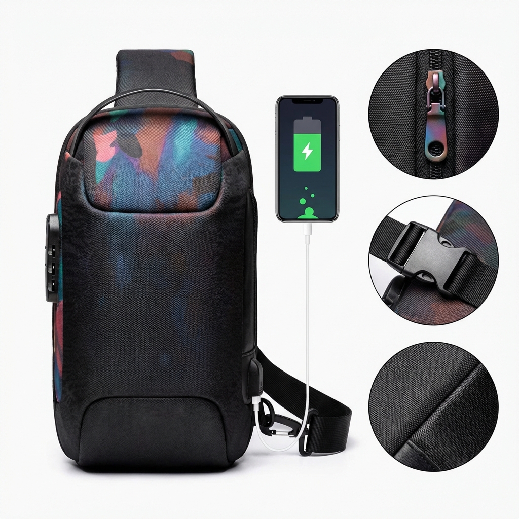 UrbanCommute USB Crossbody Bag