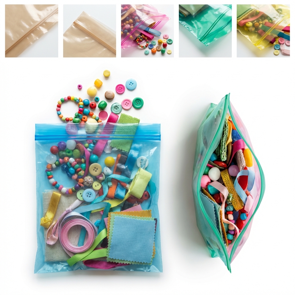 Multi-Color Reclosable Craft Bead Bags