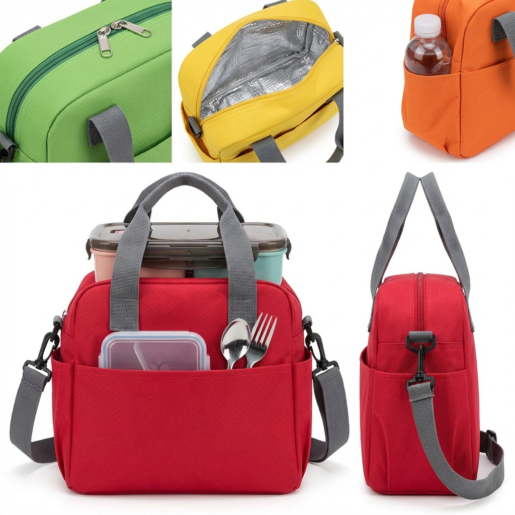 The Commuter's Cargo Tote: Durable Oxford Lunch Bag