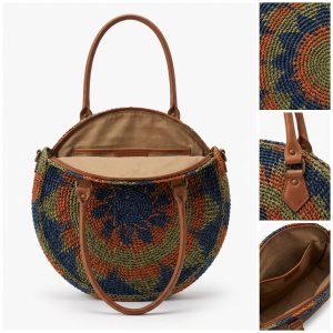 Handwoven Harvest Tote - Chic Corn Straw Bag with Zipper Closure