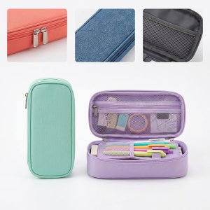 Canvas & Polyester Expandable Pen Organizer with 5 Compartments