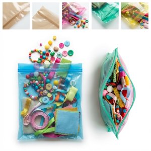Multi-Color Reclosable Craft Bead Bags